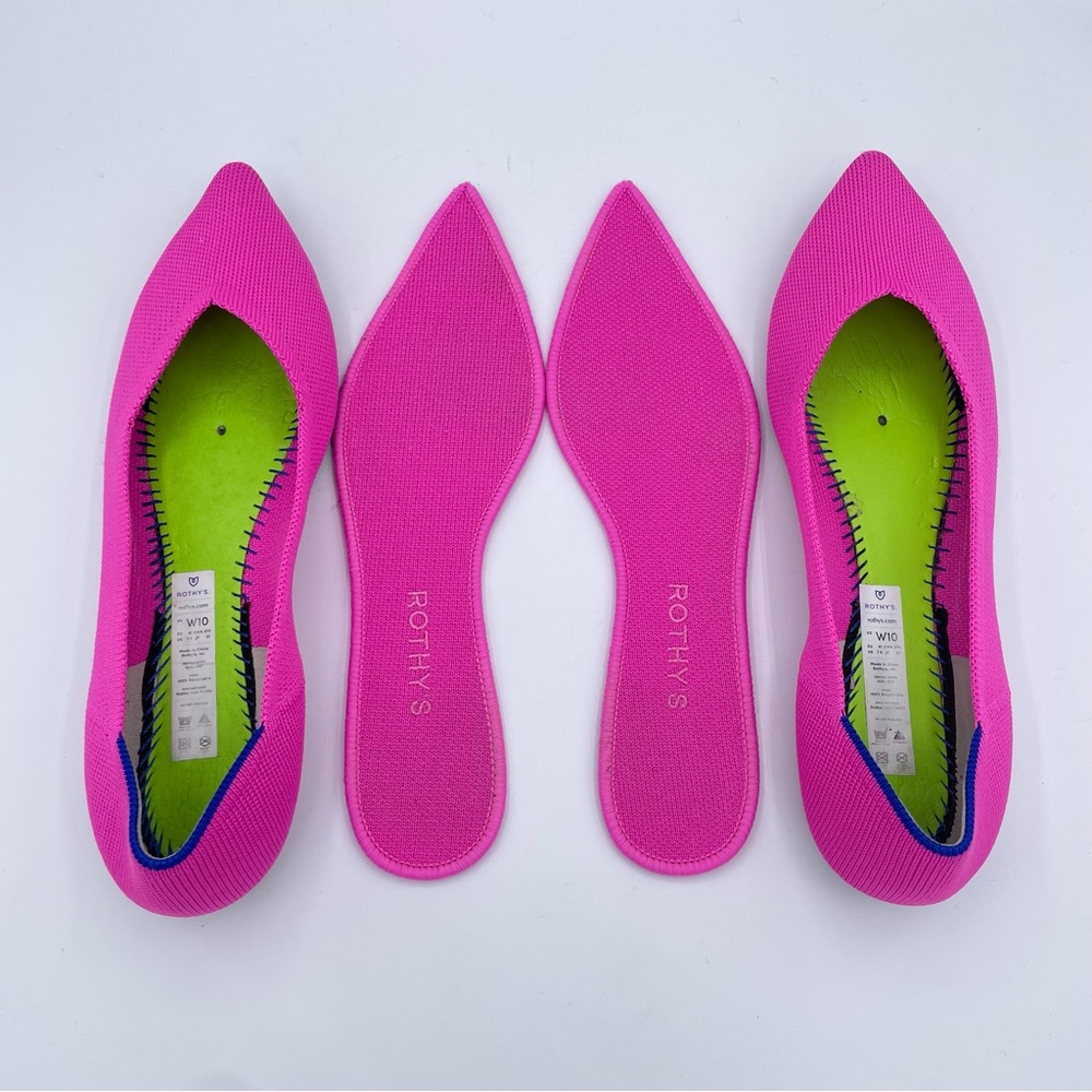 Rothy’s The Point II Flats 10 Pink - Picture 14 of 16